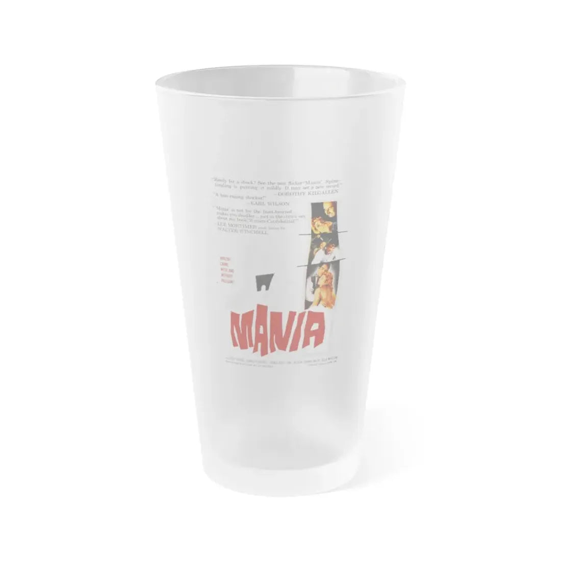 MANIA 1960 (2) Movie Poster - Frosted Pint Glass 16oz 16oz Frosted - Go Mug Yourself