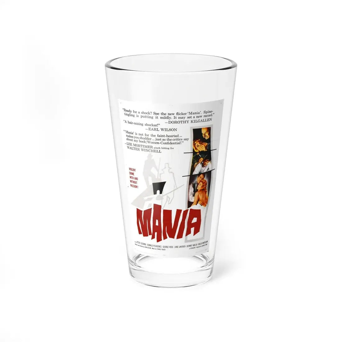 MANIA 1960 (2) Movie Poster - Pint Glass 16oz 16oz - Go Mug Yourself