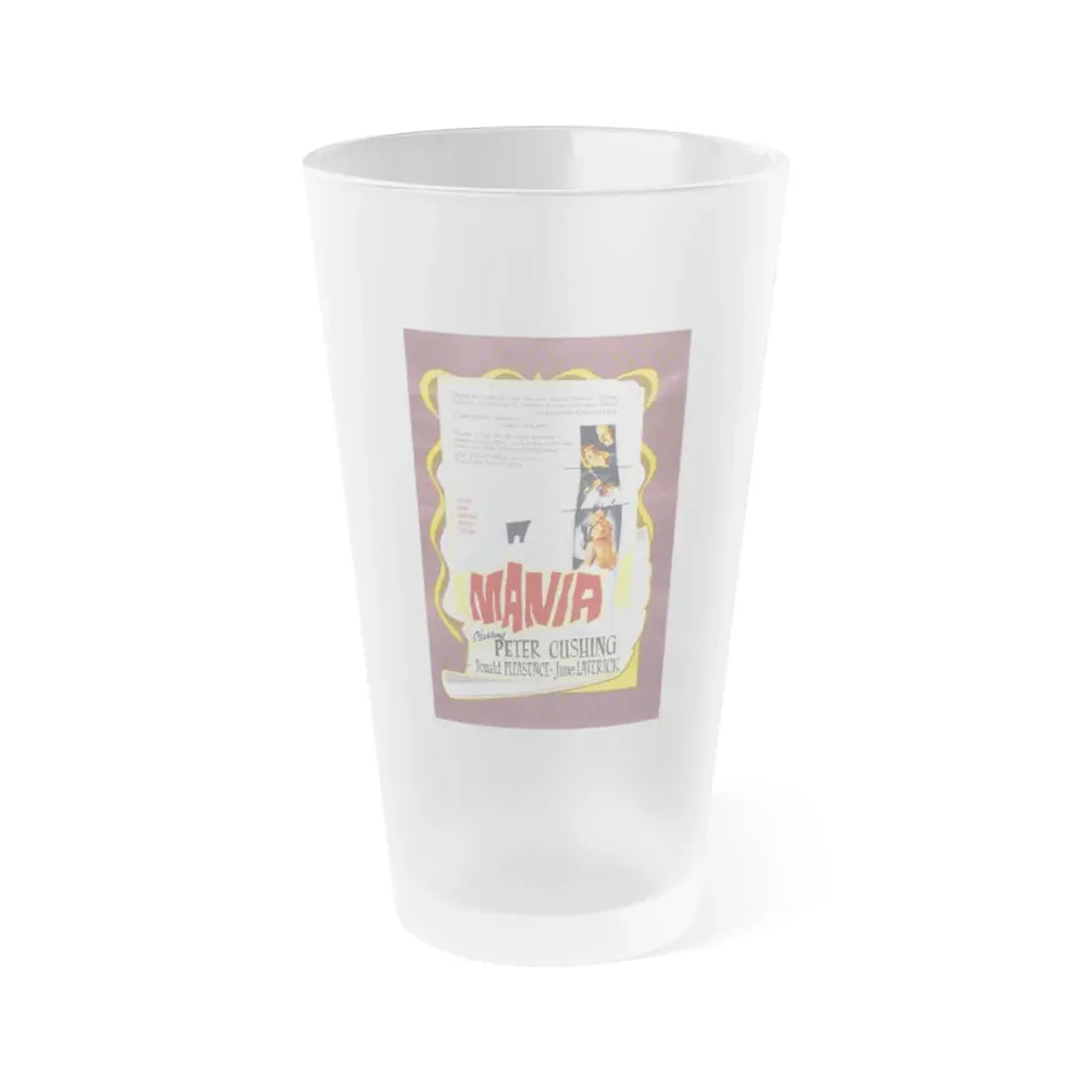 MANIA 1960 Movie Poster - Frosted Pint Glass 16oz Default Title - Go Mug Yourself