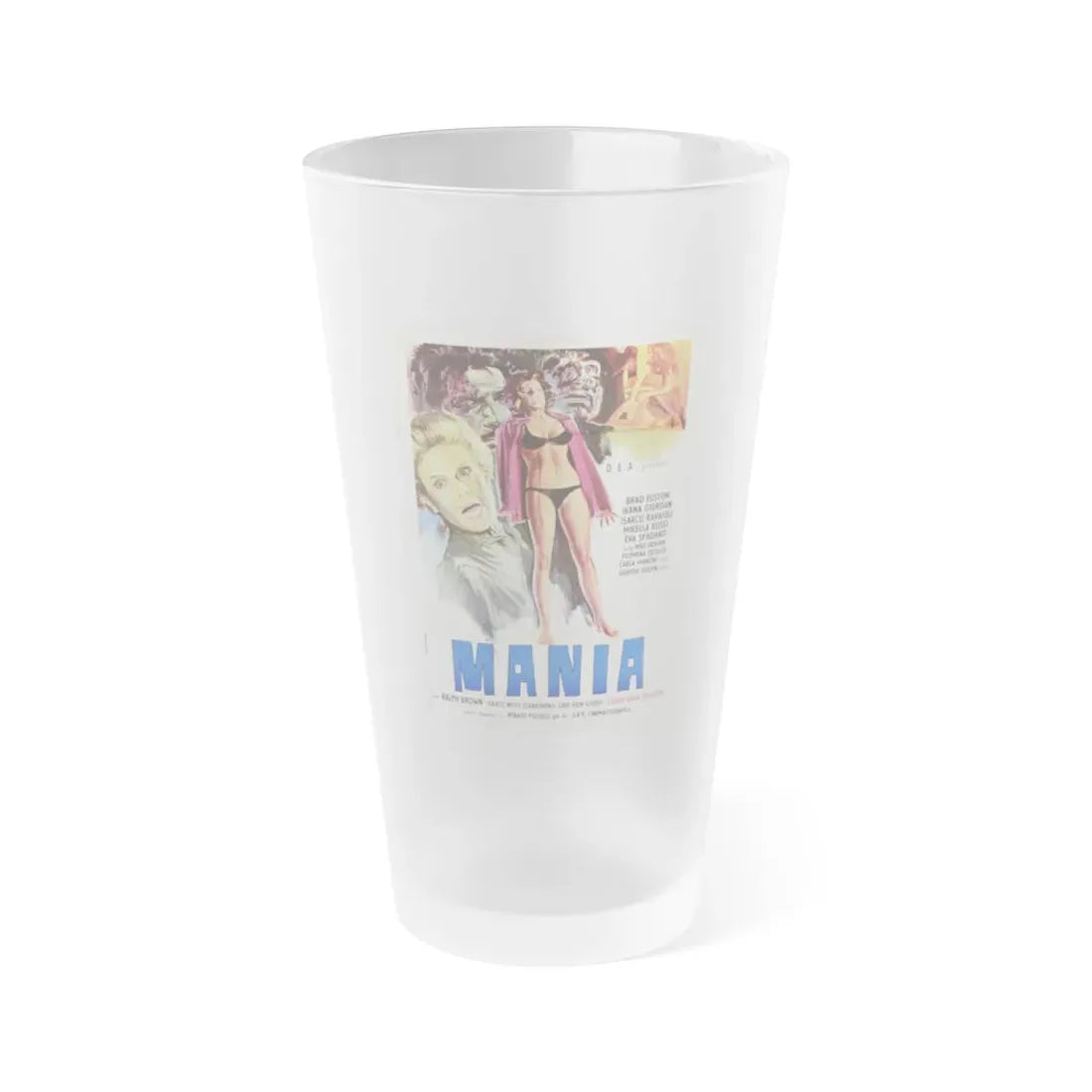 MANIA 1974 Movie Poster - Frosted Pint Glass 16oz Default Title - Go Mug Yourself