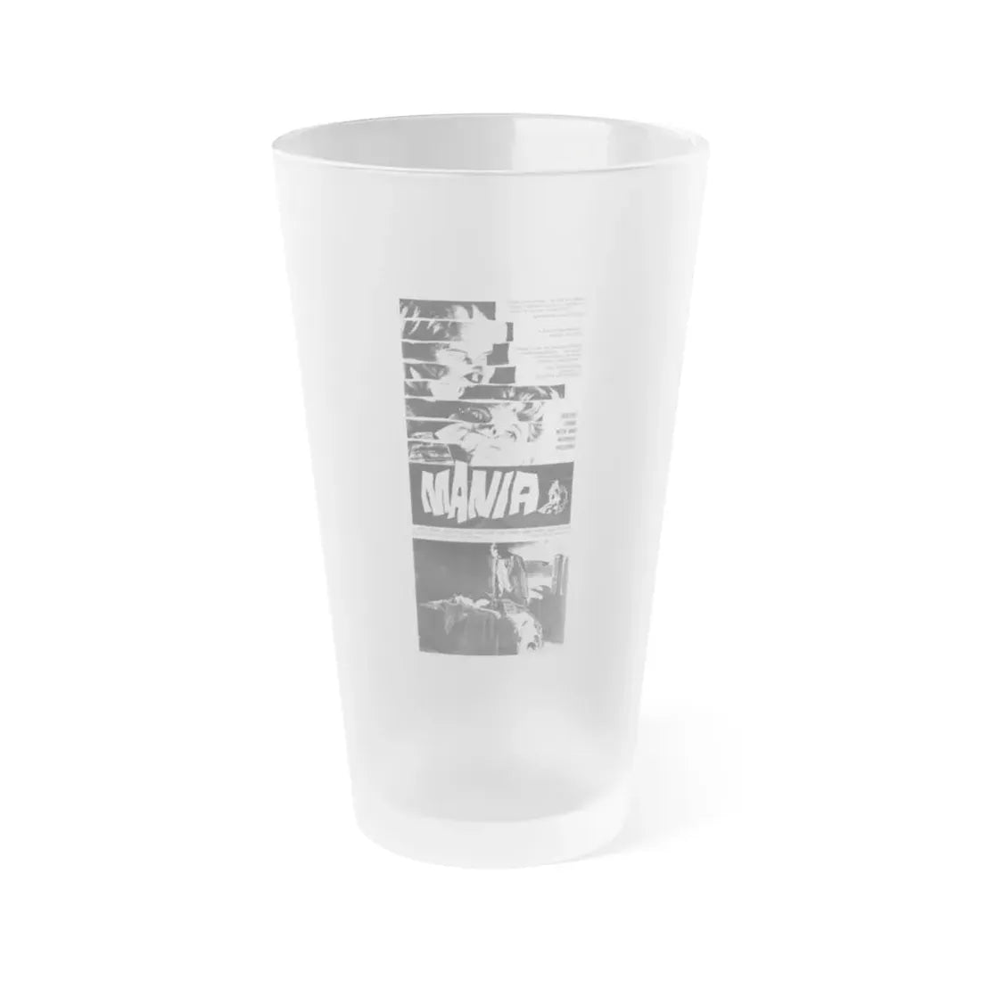 MANIA (THE FLESH AND THE FIENDS) 1960 Movie Poster - Frosted Pint Glass 16oz Default Title - Go Mug Yourself
