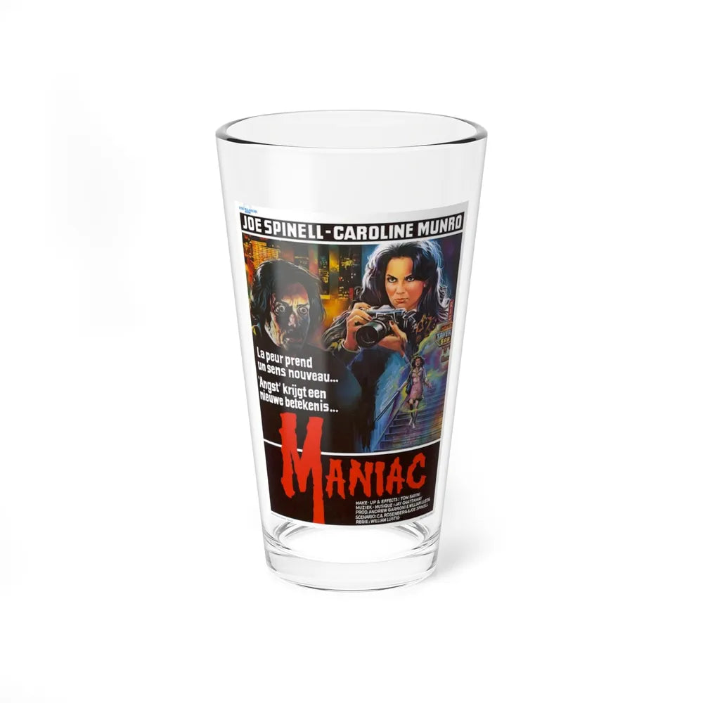 MANIAC (BELGIAN) 1980 Movie Poster - Pint Glass 16oz-16oz-Go Mug Yourself