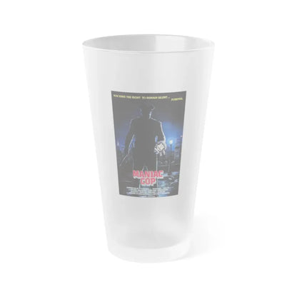 MANIAC COP 1988 Movie Poster - Frosted Pint Glass 16oz Default Title - Go Mug Yourself