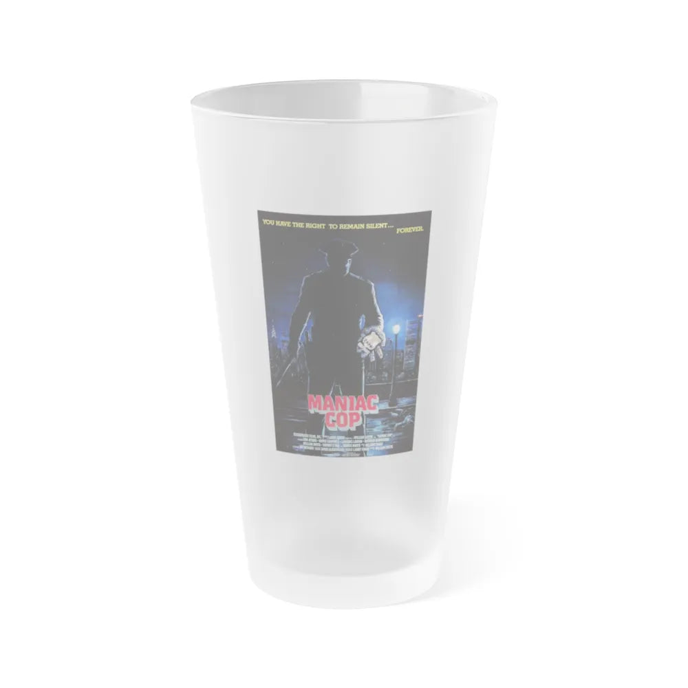 MANIAC COP 1988 Movie Poster - Frosted Pint Glass 16oz-Go Mug Yourself