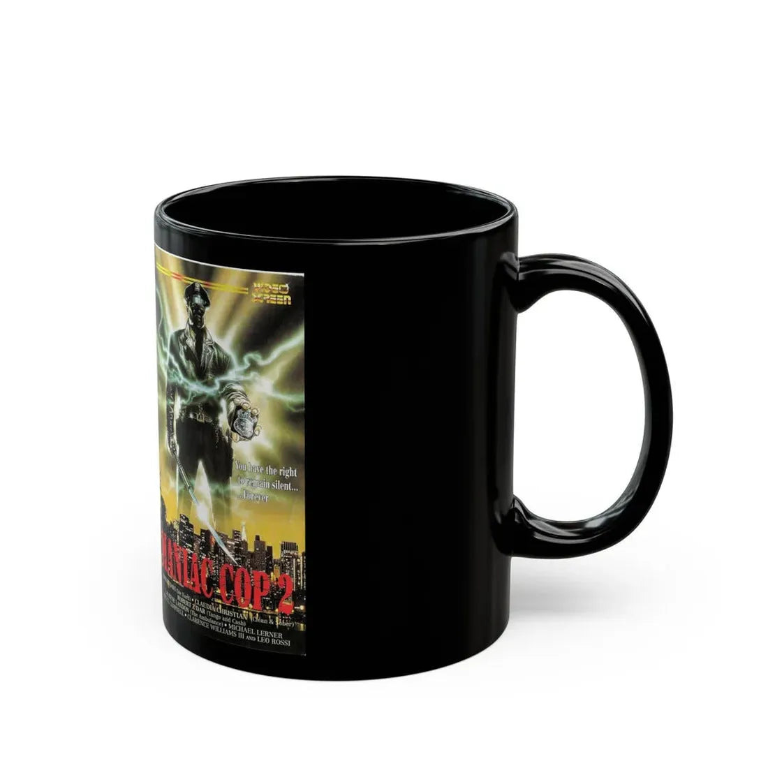 MANIAC COP 2 (VHS COVER) - Black Coffee Mug - Go Mug Yourself