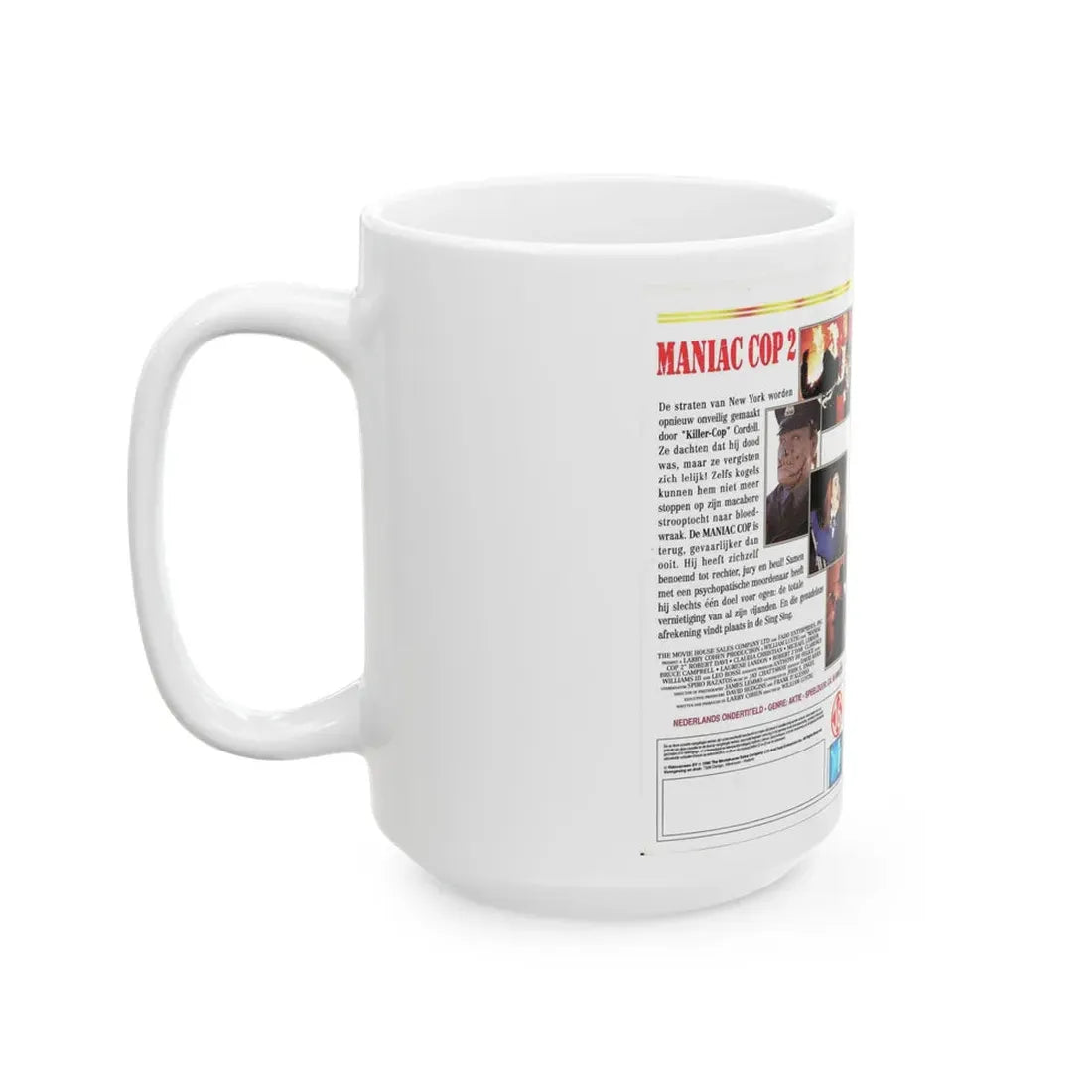 MANIAC COP 2 (VHS COVER) - White Coffee Mug - Go Mug Yourself
