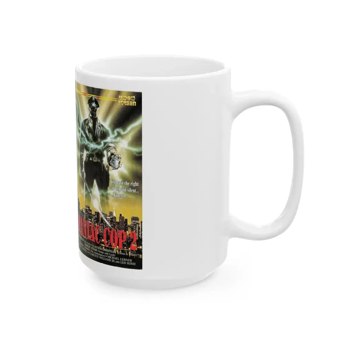 MANIAC COP 2 (VHS COVER) - White Coffee Mug - Go Mug Yourself