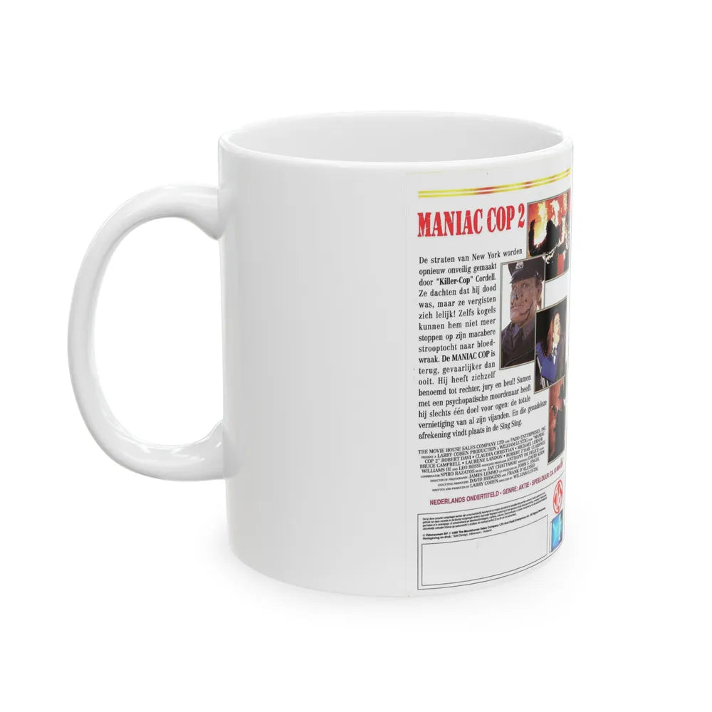 MANIAC COP 2 (VHS COVER) - White Coffee Mug-Go Mug Yourself