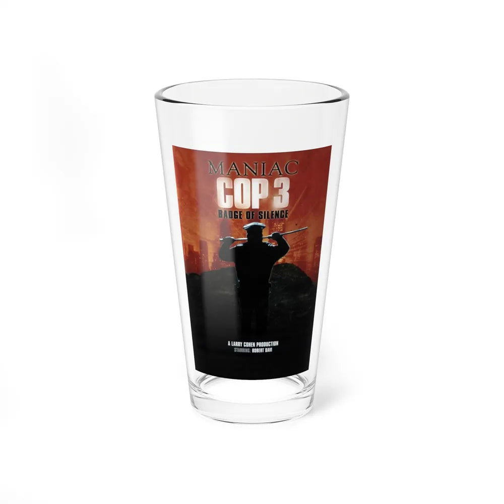 MANIAC COP 3 (TEASER) 1993 Movie Poster - Pint Glass 16oz-16oz-Go Mug Yourself