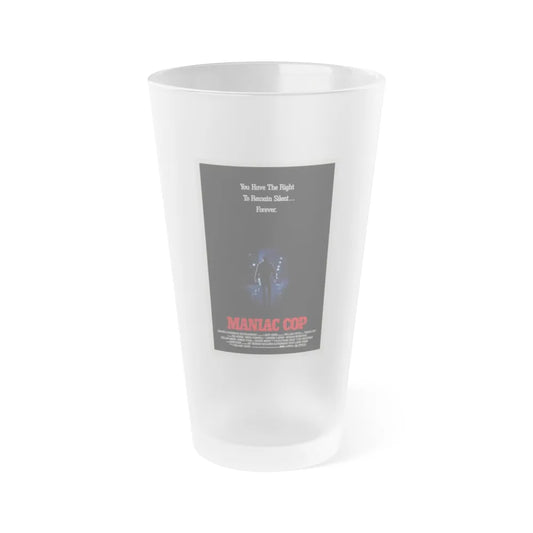 MANIAC COP (TEASER) 1988 Movie Poster - Frosted Pint Glass 16oz-Go Mug Yourself