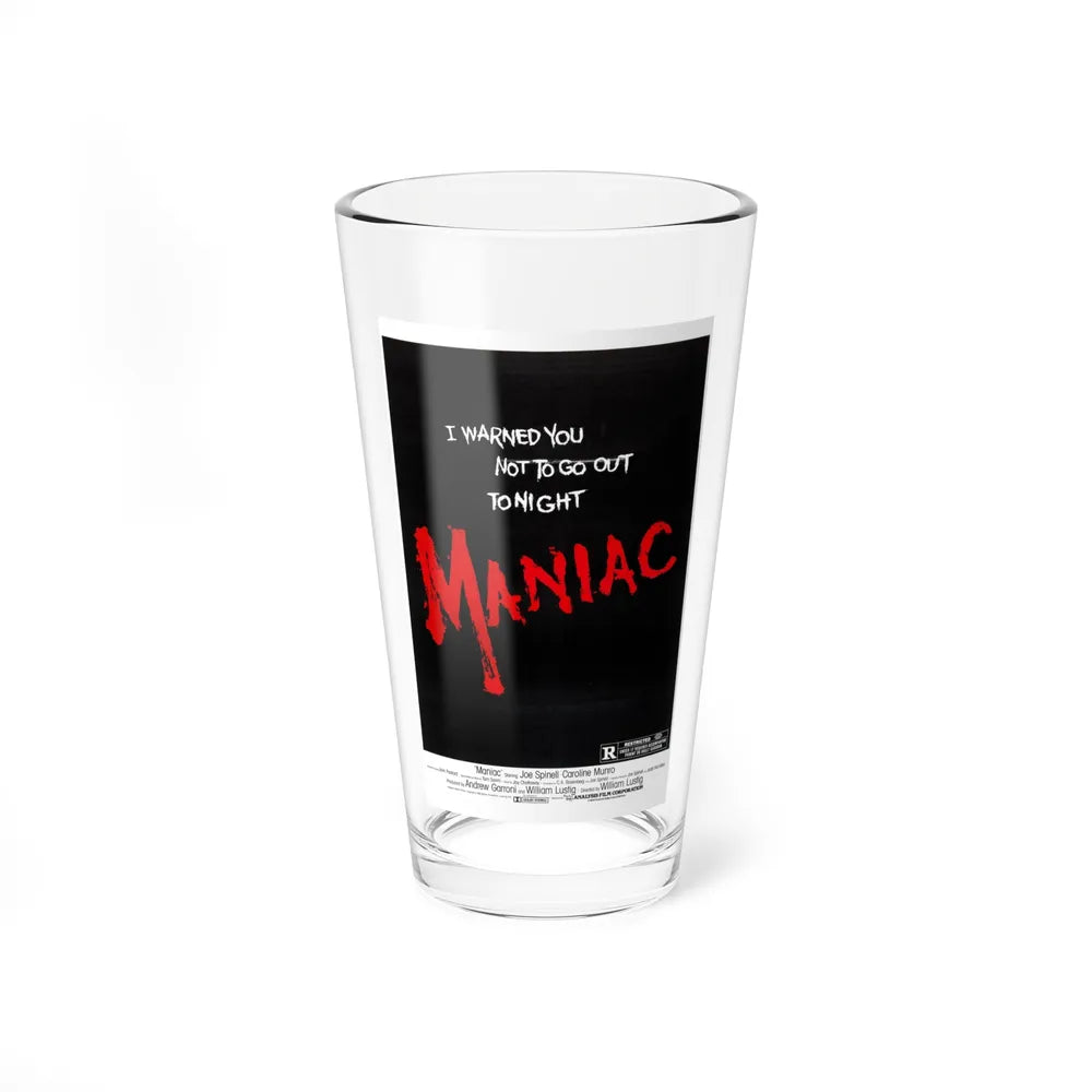 MANIAC (TEASER) 1980 Movie Poster - Pint Glass 16oz-16oz-Go Mug Yourself