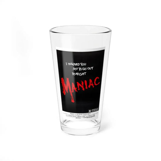MANIAC (TEASER) 1980 Movie Poster - Pint Glass 16oz 16oz - Go Mug Yourself
