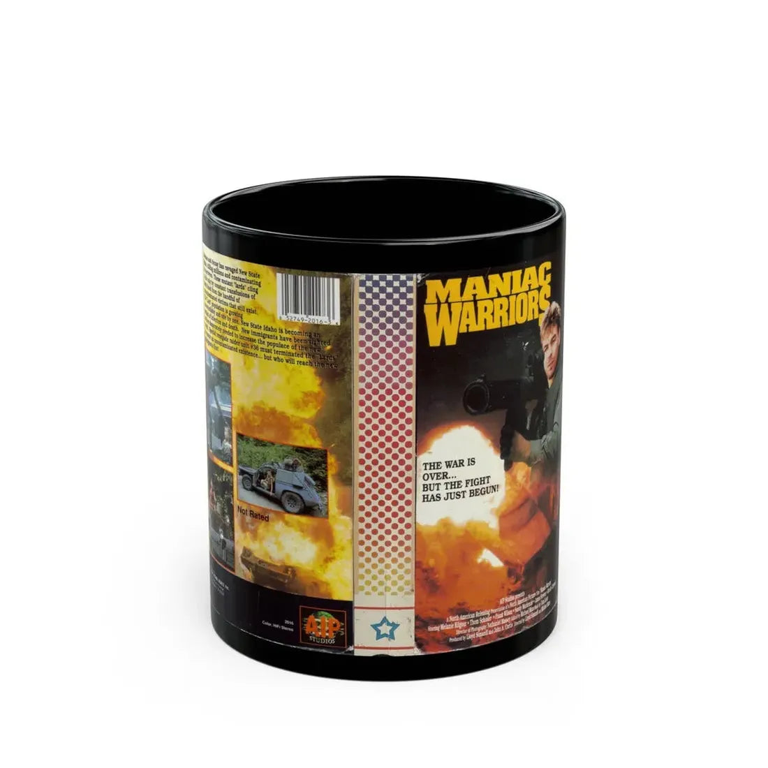 MANIAC WARRIORS (VHS COVER) - Black Coffee Mug 11oz - Go Mug Yourself