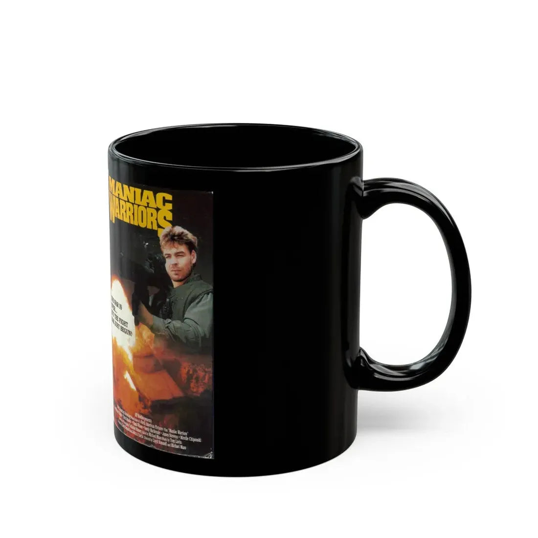 MANIAC WARRIORS (VHS COVER) - Black Coffee Mug - Go Mug Yourself