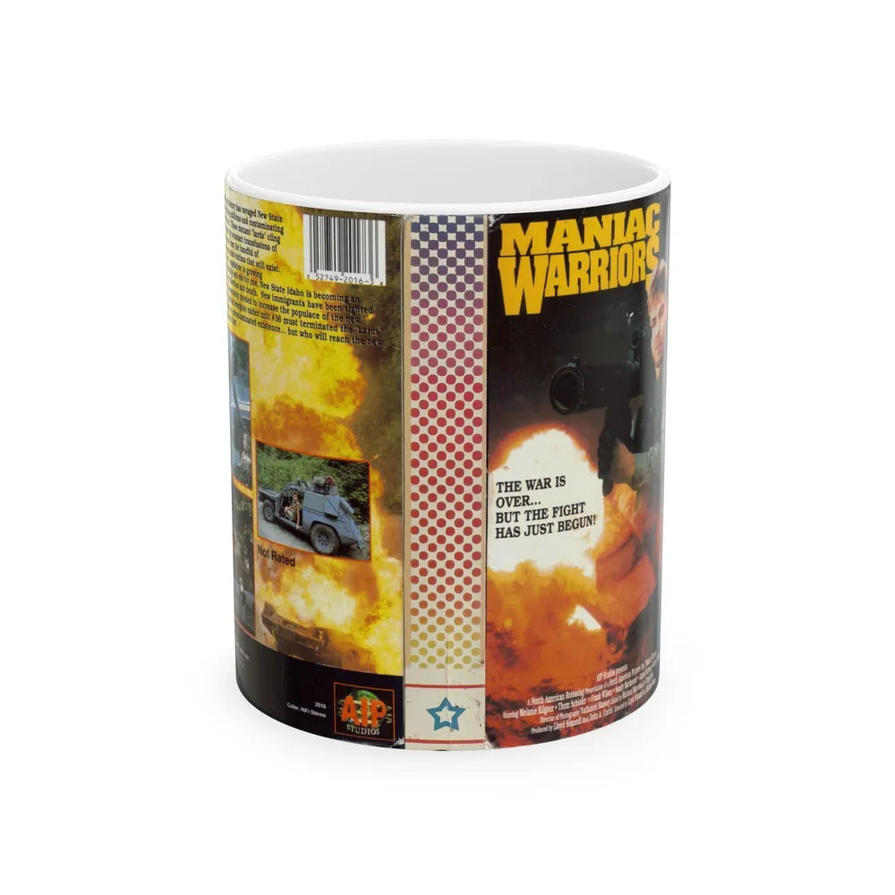 MANIAC WARRIORS (VHS COVER) - White Coffee Mug-11oz-Go Mug Yourself