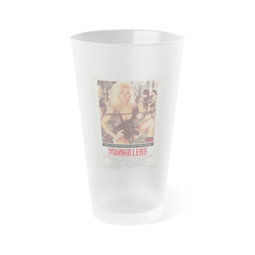 MANKILLERS 1987 Movie Poster - Frosted Pint Glass 16oz-Go Mug Yourself