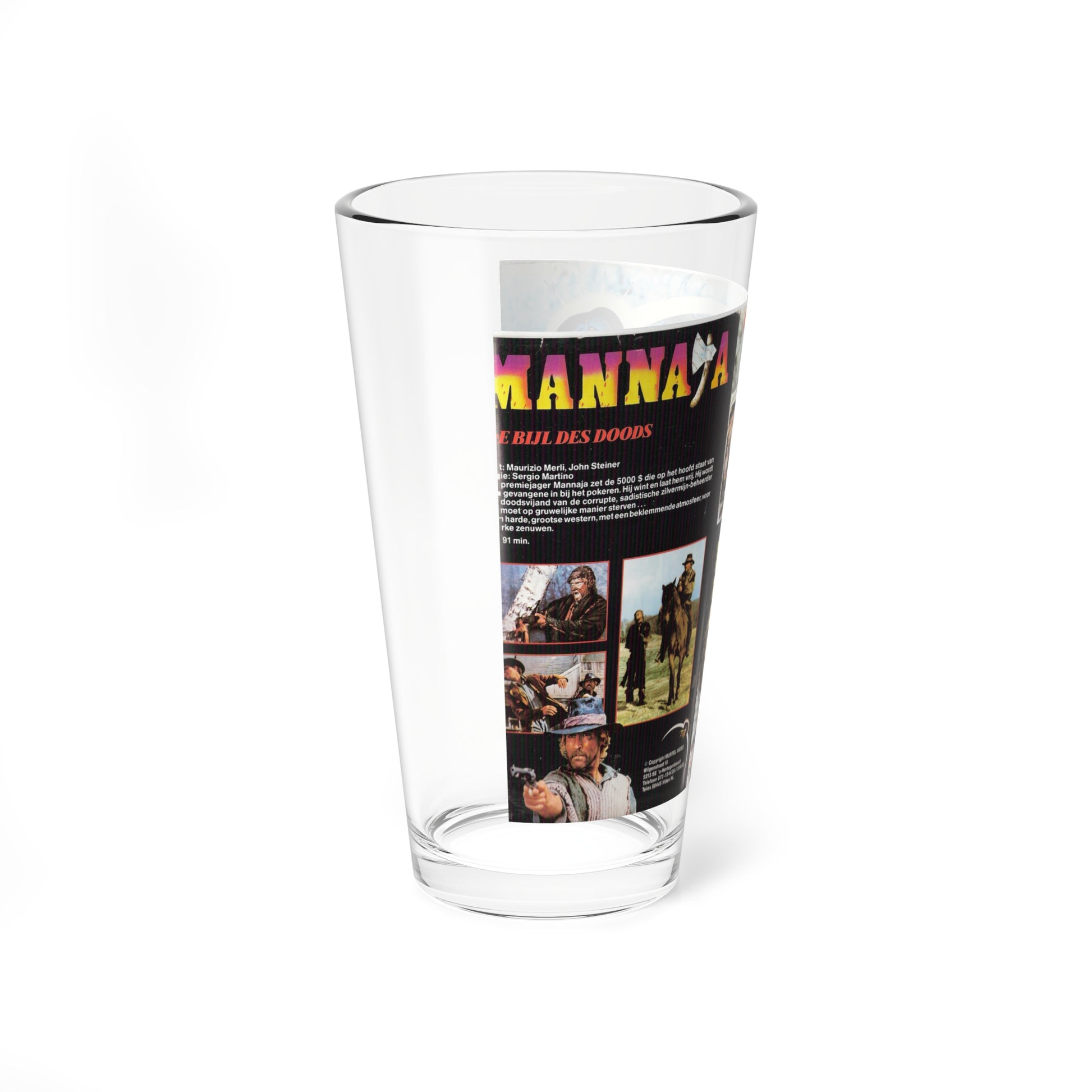 MANNAJA (VHS COVER) Pint Glass 16oz-Go Mug Yourself