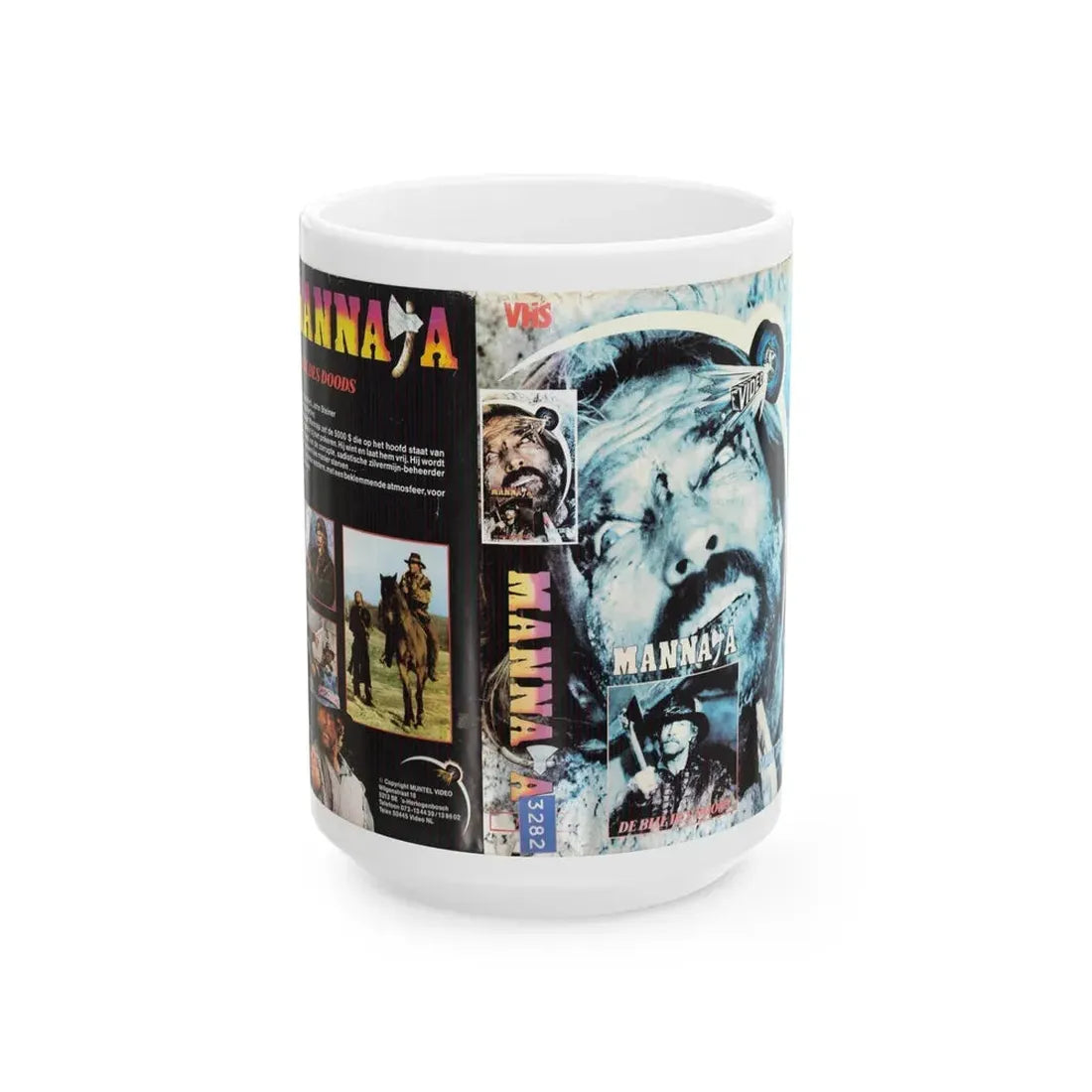 MANNAJA (VHS COVER) - White Coffee Mug 15oz - Go Mug Yourself
