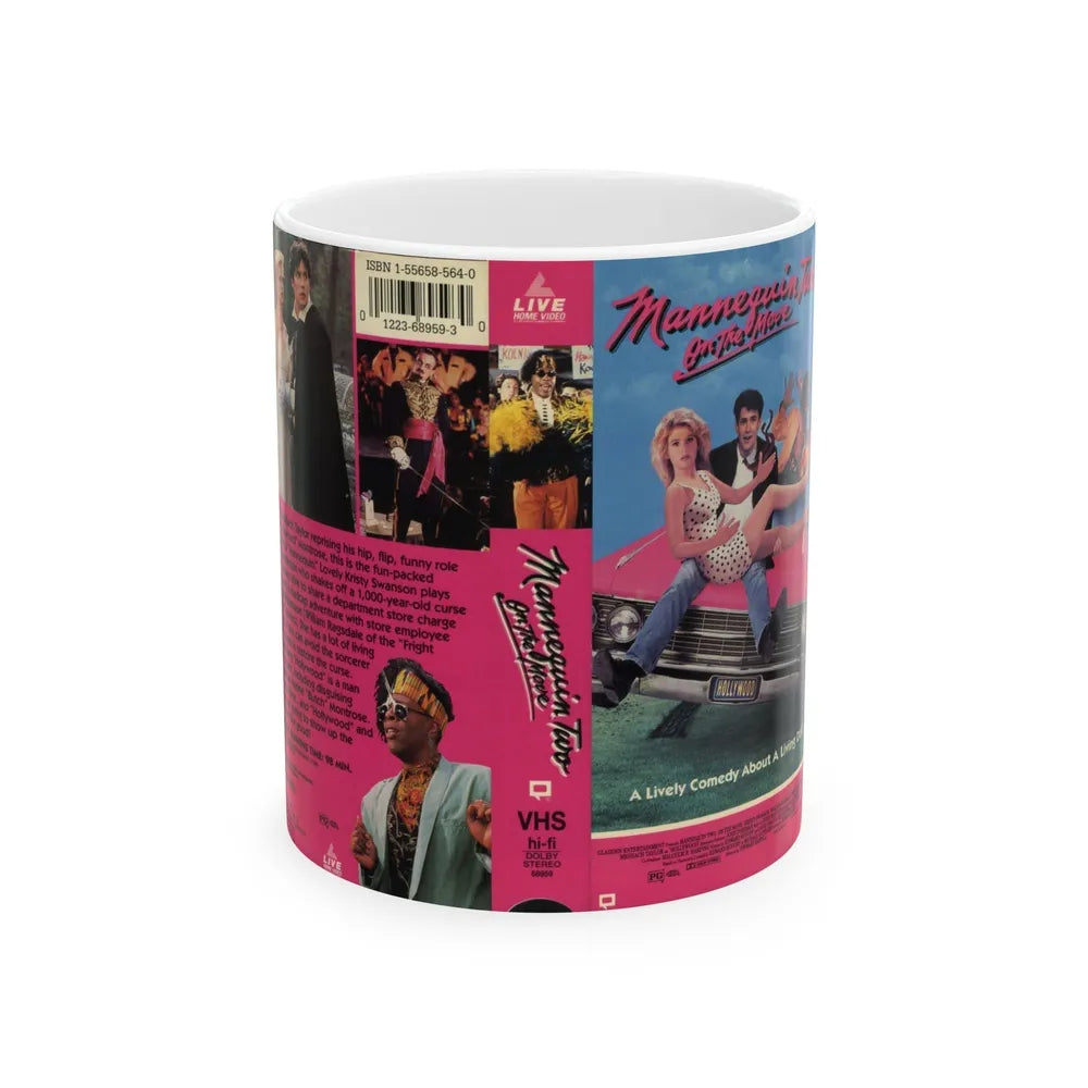 MANNEQUIN TWO ON THE MOVE (VHS COVER) - White Coffee Mug-11oz-Go Mug Yourself