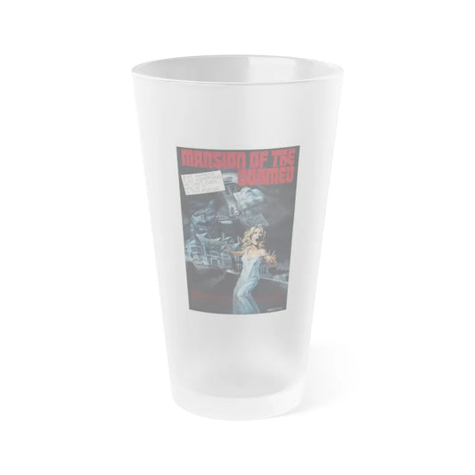 MANSION OF THE DOOMED 1976 Movie Poster - Frosted Pint Glass 16oz-Go Mug Yourself