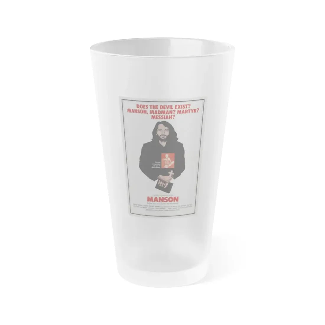 MANSON 1973 Movie Poster - Frosted Pint Glass 16oz Default Title - Go Mug Yourself