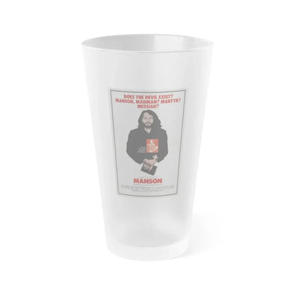 MANSON 1973 Movie Poster - Frosted Pint Glass 16oz Default Title - Go Mug Yourself