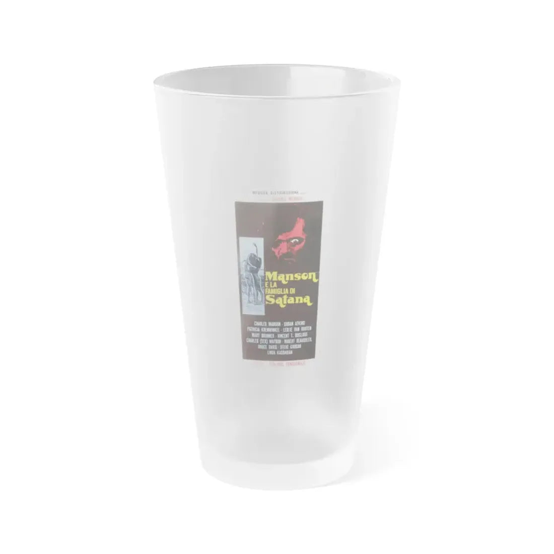 MANSON (ITALIAN) 1973 Movie Poster - Frosted Pint Glass 16oz Default Title - Go Mug Yourself