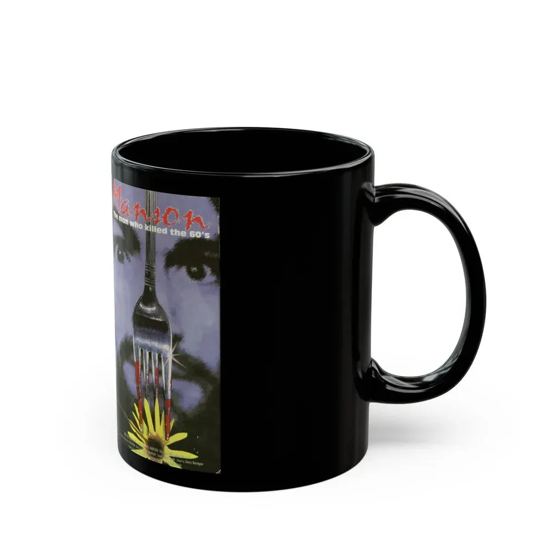 MANSON THE MAN WHO KILLED THE 60S (VHS COVER) - Black Coffee Mug - Go Mug Yourself