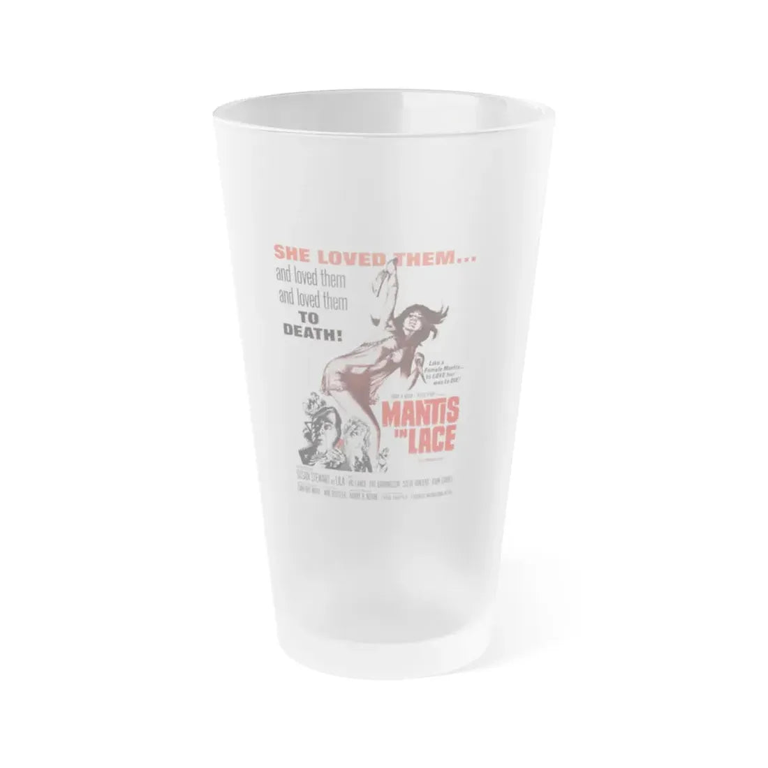 MANTIS IN LACE 1968 Movie Poster - Frosted Pint Glass 16oz Default Title - Go Mug Yourself