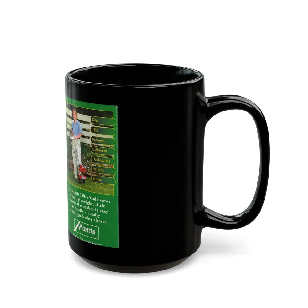 MANTIS WE MAKE GARDENING EASIER (VHS COVER) - Black Coffee Mug-Go Mug Yourself