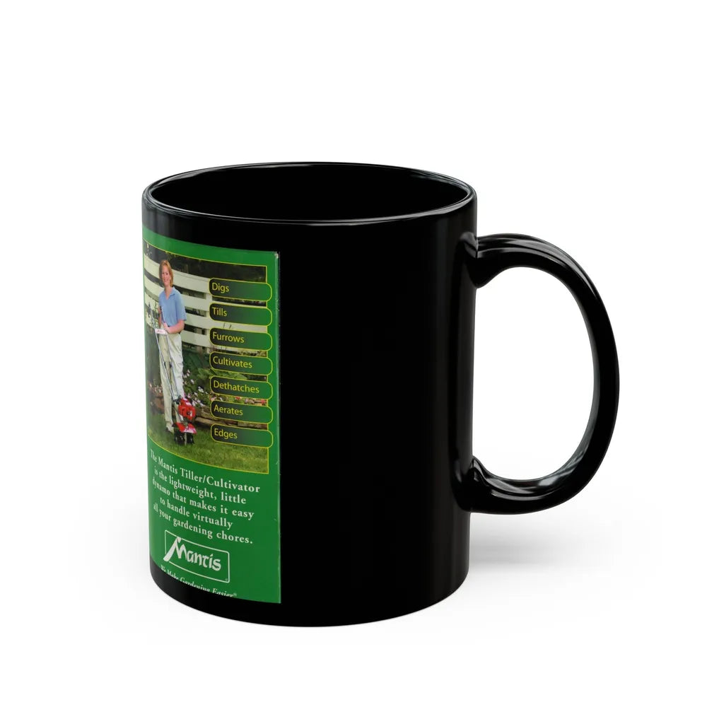 MANTIS WE MAKE GARDENING EASIER (VHS COVER) - Black Coffee Mug-Go Mug Yourself