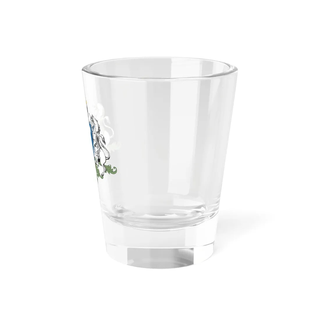 Manu family coat of arms (Algeria) (Coat of Arms) Shot Glass 1.5oz - Go Mug Yourself
