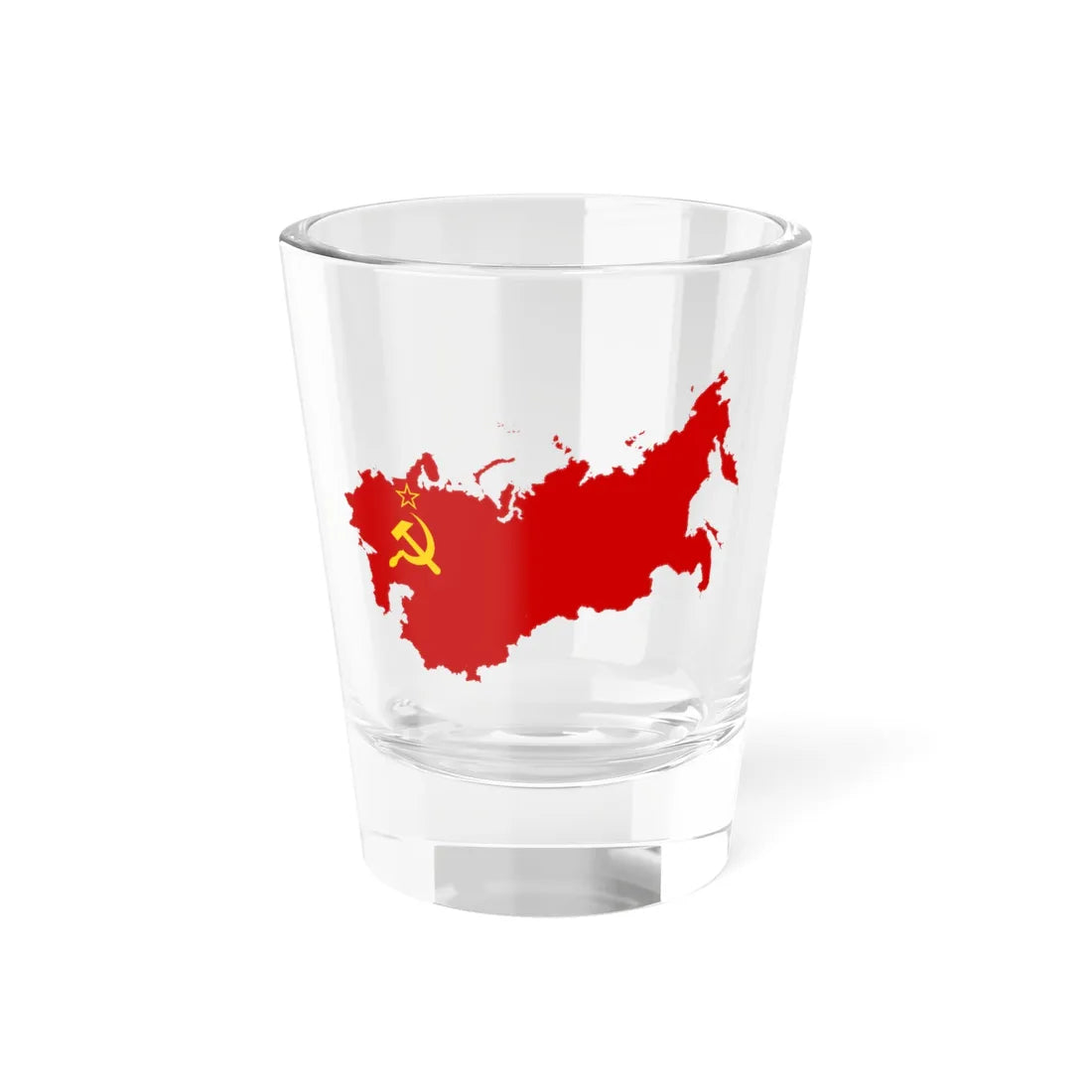 Map-Flag of the Soviet Union (Russia) Shot Glass 1.5oz 1.5oz - Go Mug Yourself