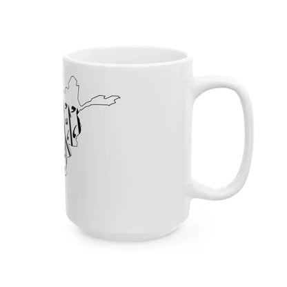 Map of Afghanistan with flag (Afghanistan) White Coffee Mug - Go Mug Yourself