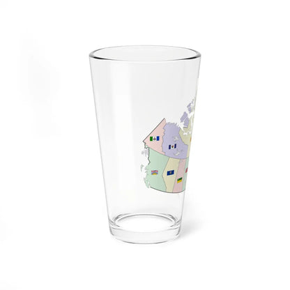 Map of Canada with flags (Canada) Pint Glass 16oz - Go Mug Yourself