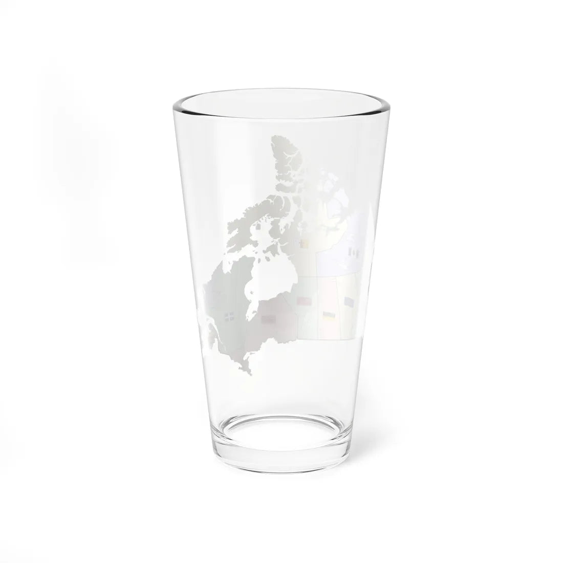 Map of Canada with flags (Canada) Pint Glass 16oz - Go Mug Yourself