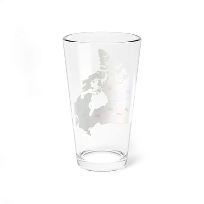 Map of Canada with flags (Canada) Pint Glass 16oz - Go Mug Yourself