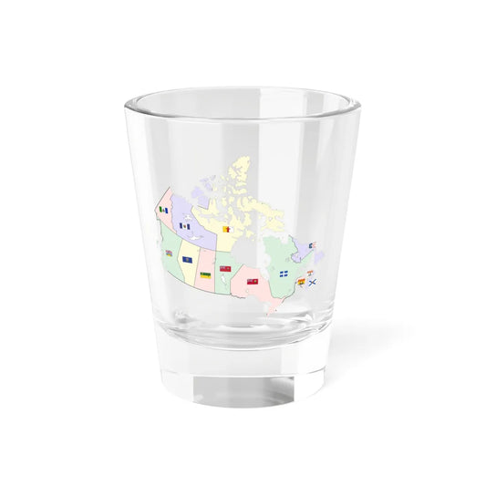 Map of Canada with flags (Canada) Shot Glass 1.5oz 1.5oz - Go Mug Yourself