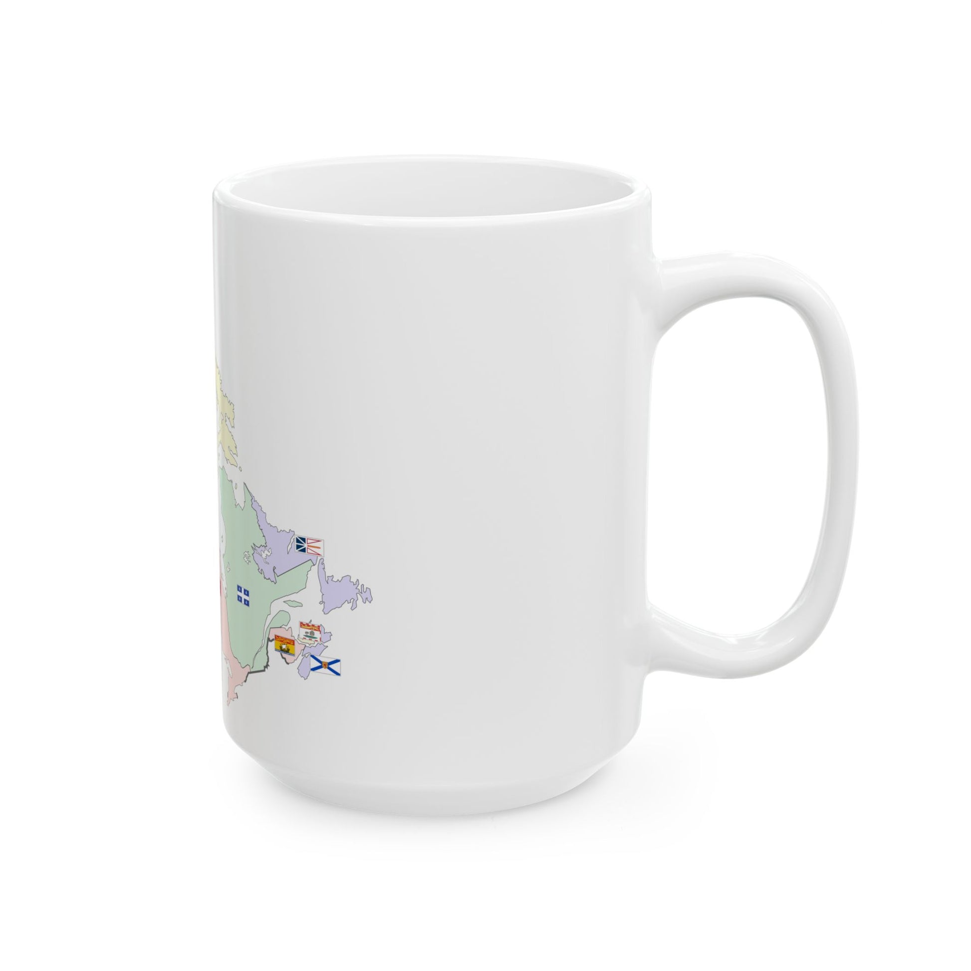Map of Canada with flags (Canada) White Coffee Mug-Go Mug Yourself