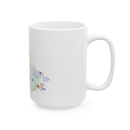 Map of Canada with flags (Canada) White Coffee Mug-Go Mug Yourself