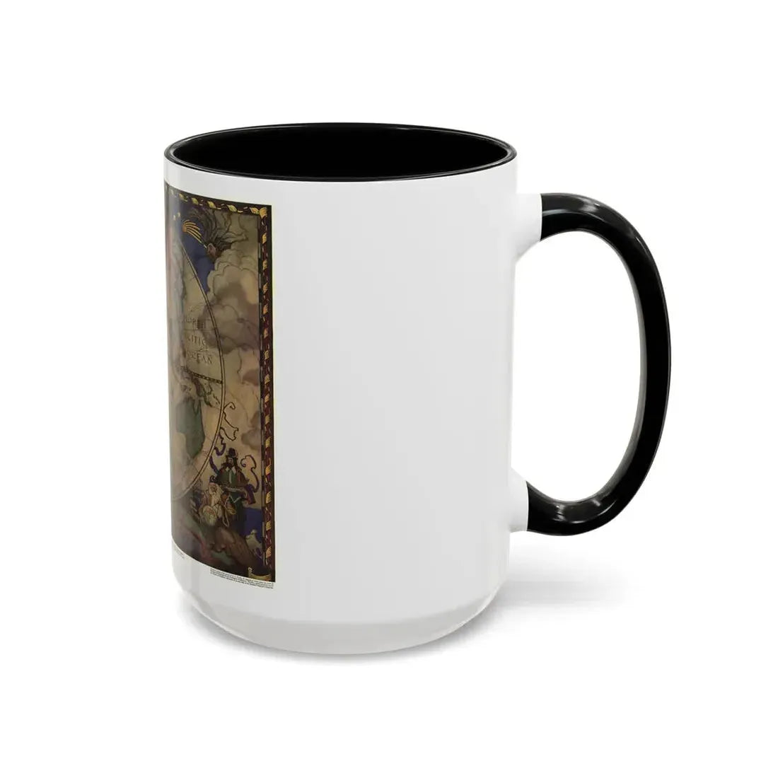 Map of Discovery- Eastern Hemisphere (1928) (Map) Accent Coffee Mug - Go Mug Yourself