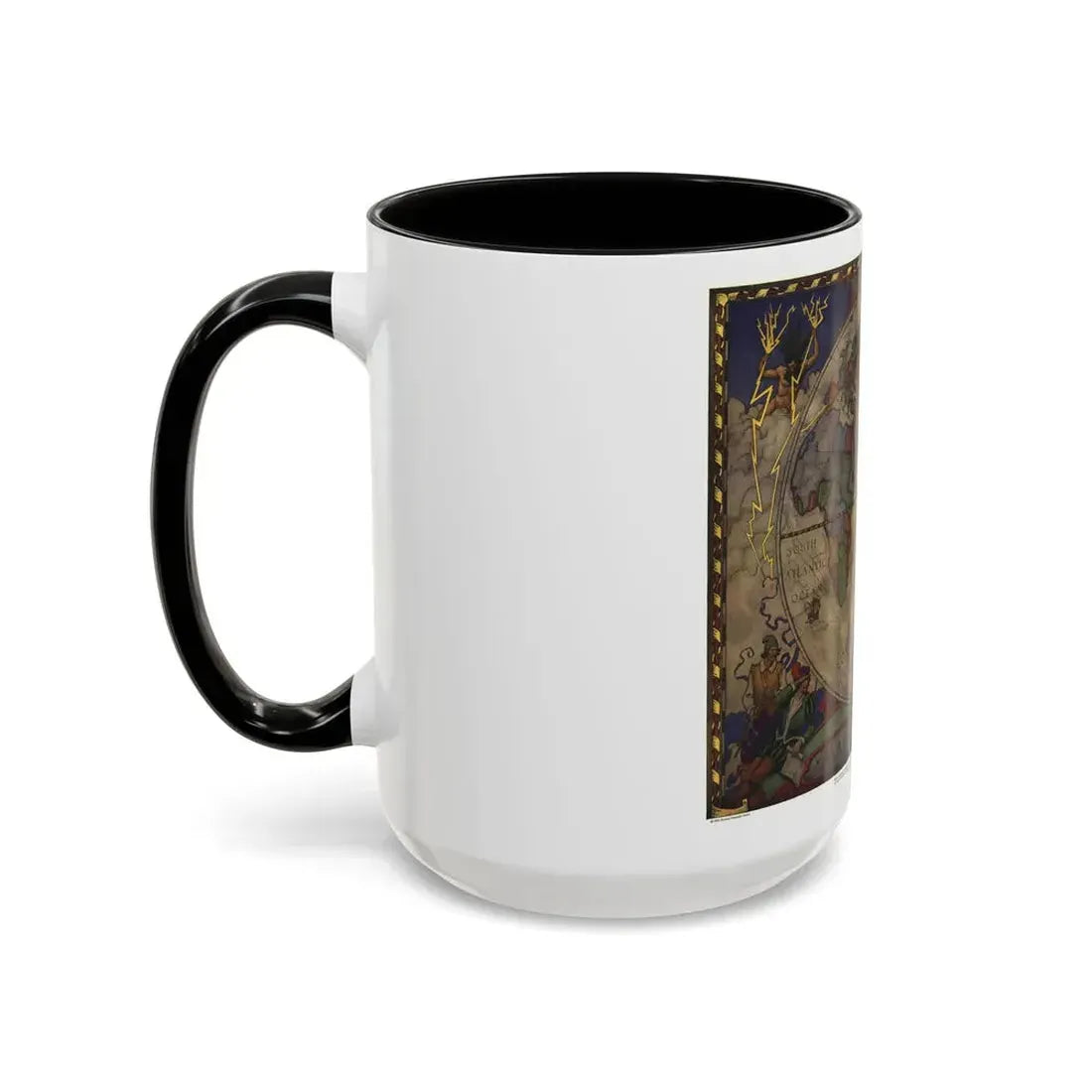 Map of Discovery- Eastern Hemisphere (1928) (Map) Accent Coffee Mug - Go Mug Yourself