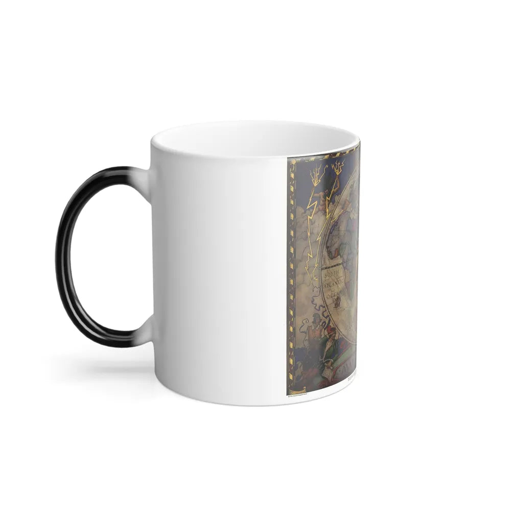 Map of Discovery- Eastern Hemisphere (1928) (Map) Color Changing Mug 11oz-Go Mug Yourself