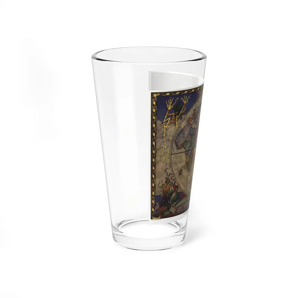 Map of Discovery- Eastern Hemisphere (1928) (Map) Pint Glass 16oz-Go Mug Yourself