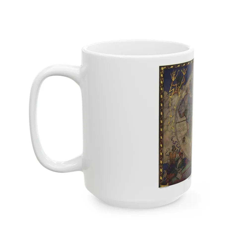 Map of Discovery- Eastern Hemisphere (1928) (Map) White Coffee Mug-Go Mug Yourself