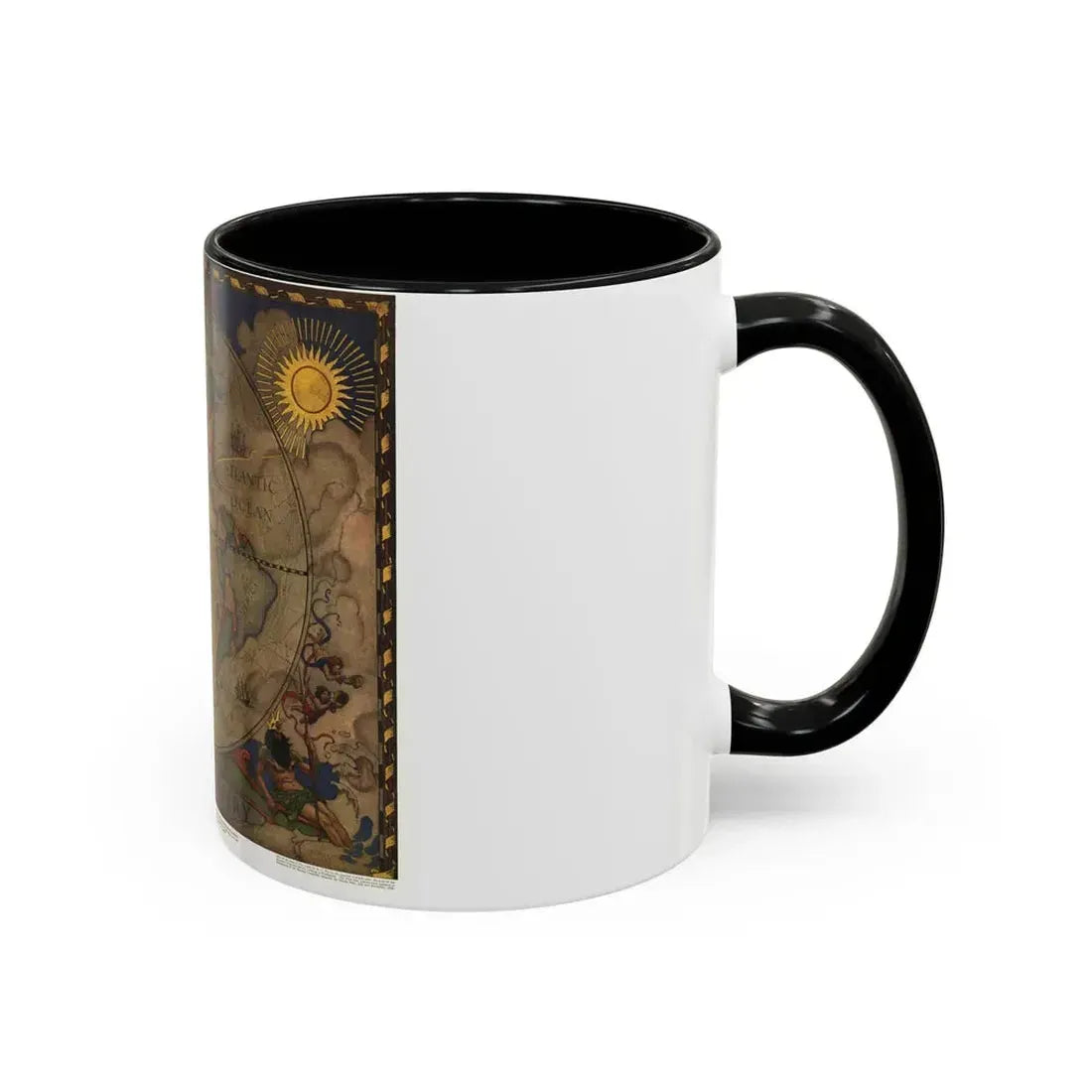 Map of Discovery- Western Hemisphere (1928) (Map) Accent Coffee Mug - Go Mug Yourself