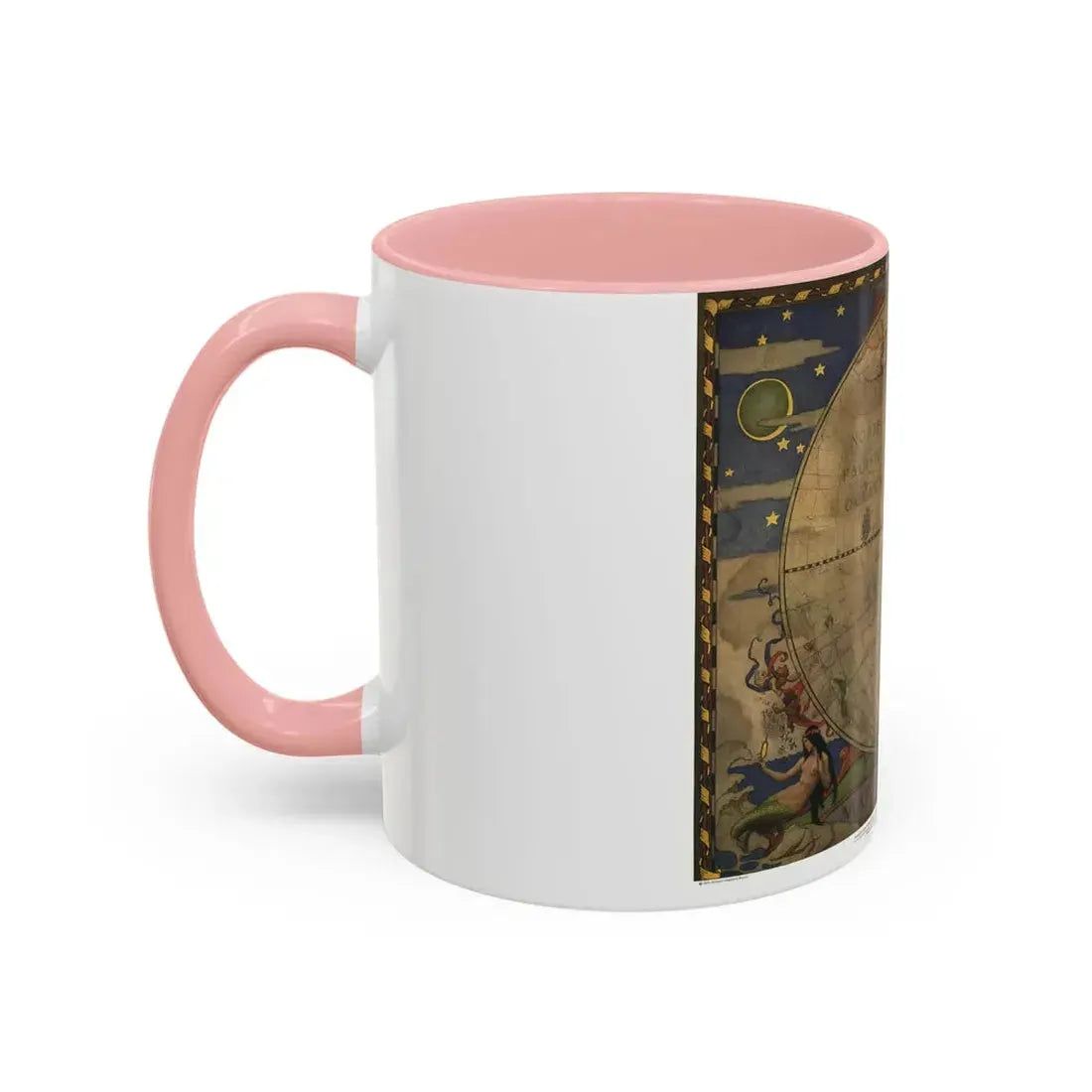 Map of Discovery- Western Hemisphere (1928) (Map) Accent Coffee Mug - Go Mug Yourself