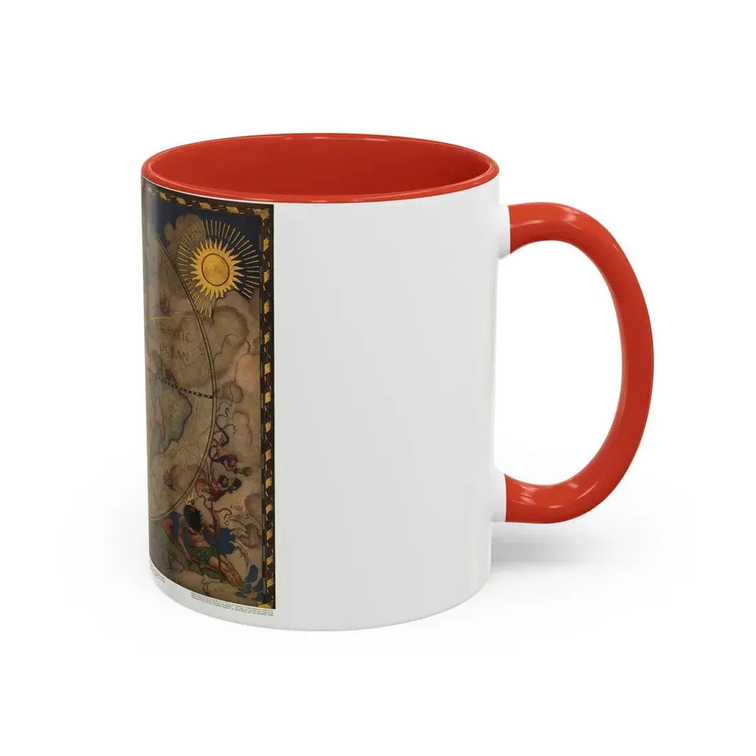 Map of Discovery- Western Hemisphere (1928) (Map) Accent Coffee Mug - Go Mug Yourself