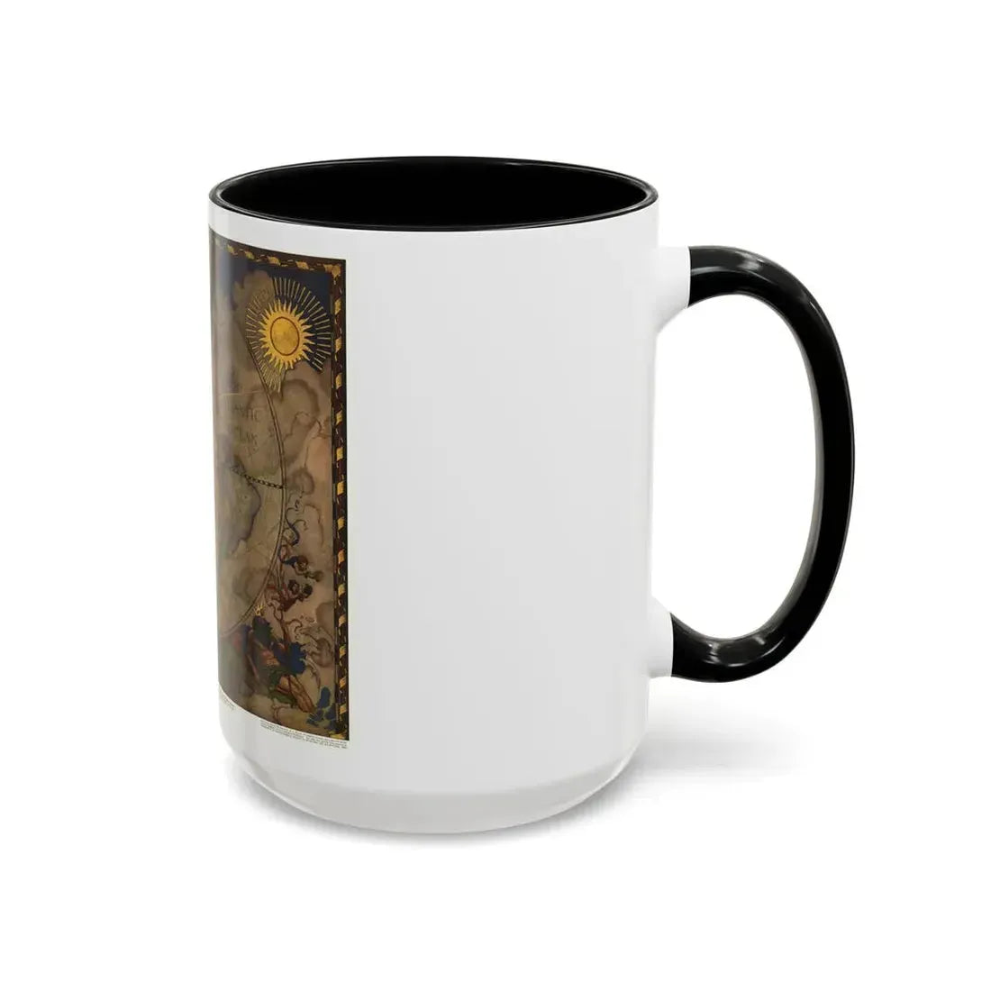 Map of Discovery- Western Hemisphere (1928) (Map) Accent Coffee Mug - Go Mug Yourself