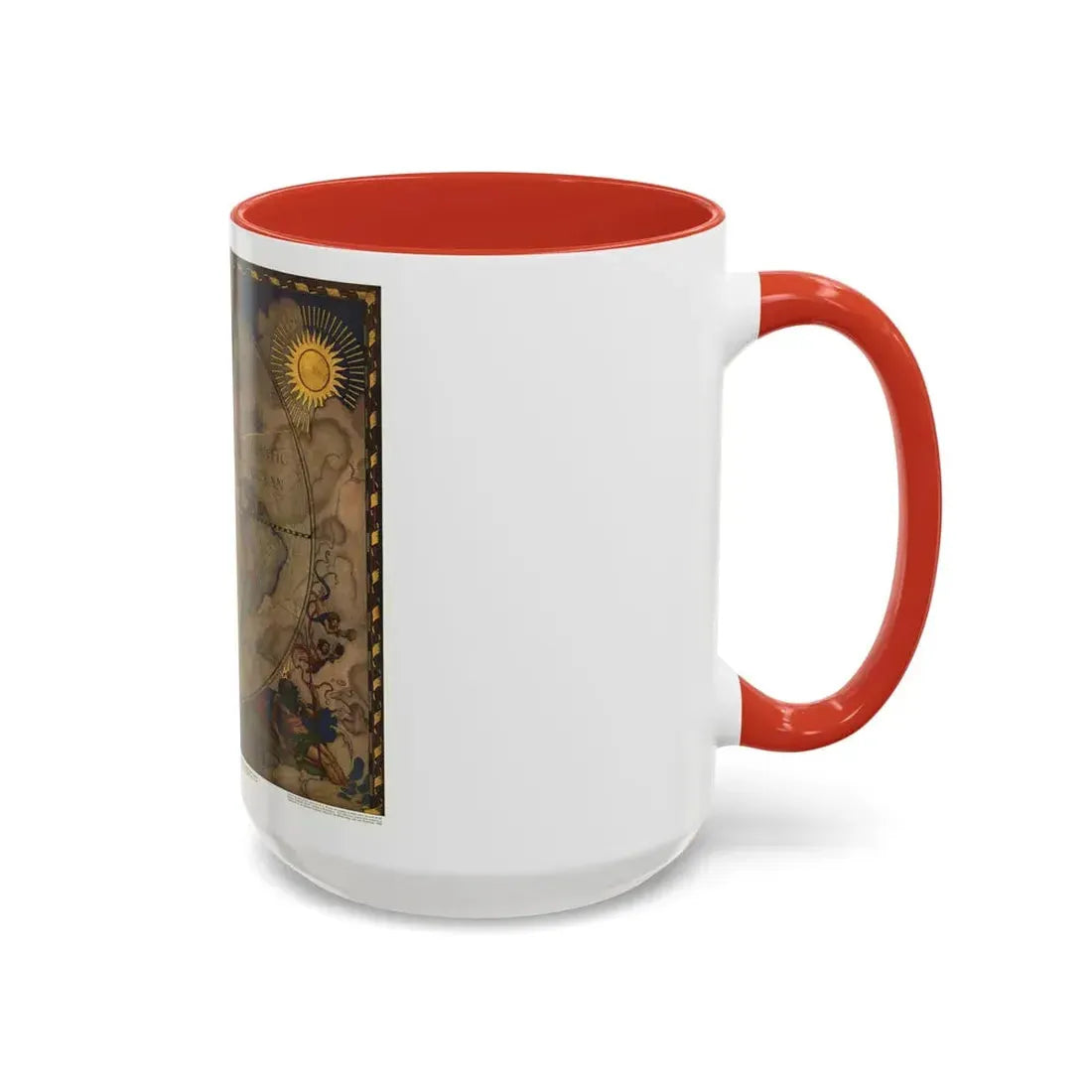 Map of Discovery- Western Hemisphere (1928) (Map) Accent Coffee Mug - Go Mug Yourself